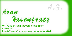 aron hasenfratz business card